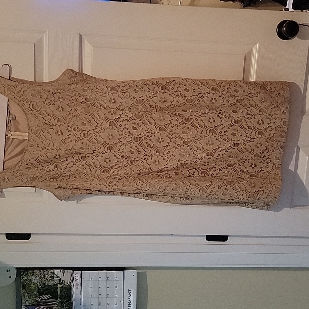 Beige 2 piece Lace dress size 16
